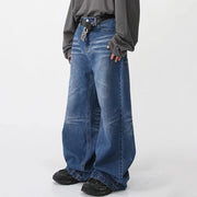 Men's washed stripe denim pants, view 4 - MRSLM