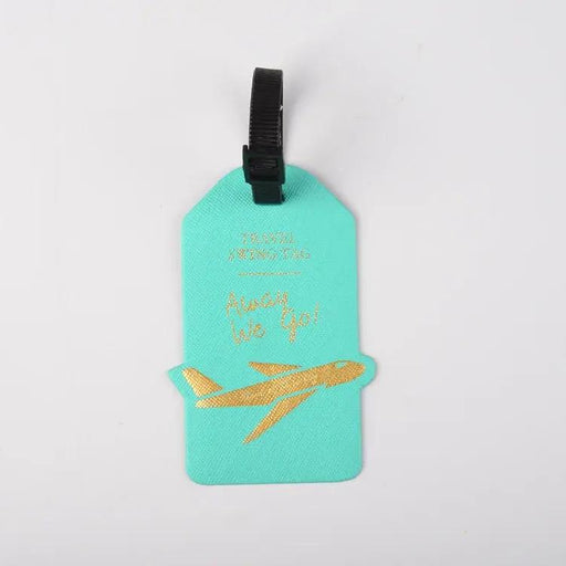 portable PU leather luggage tag, view 3 - MRSLM