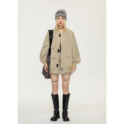 women's bomber jacket with pockets, view 4 - MRSLM