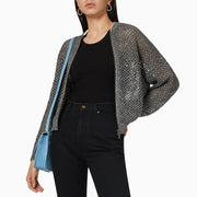 sequin linen blend knit top, view 4 - MRSLM