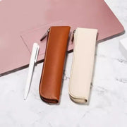 pu leather zipper pencil case - MRSLM