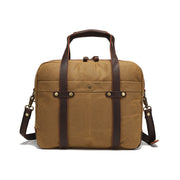 waxed canvas vintage travel briefcase, view 7 - MRSLM
