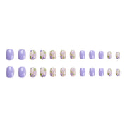short purple fake nails, view 6 - MRSLM