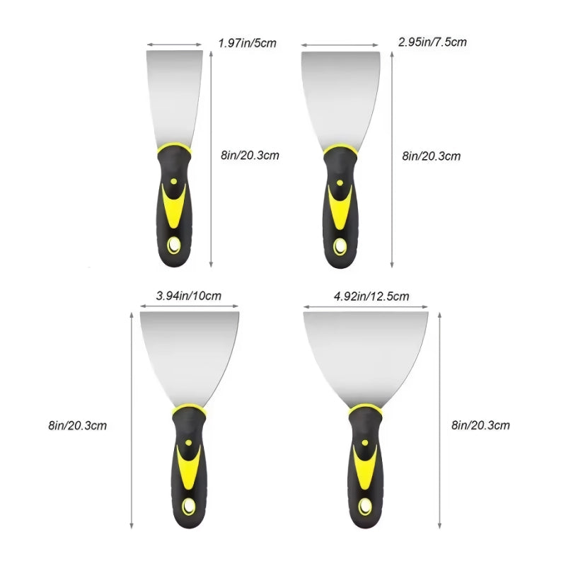 stainless steel putty knife set, view 6 - MRSLM