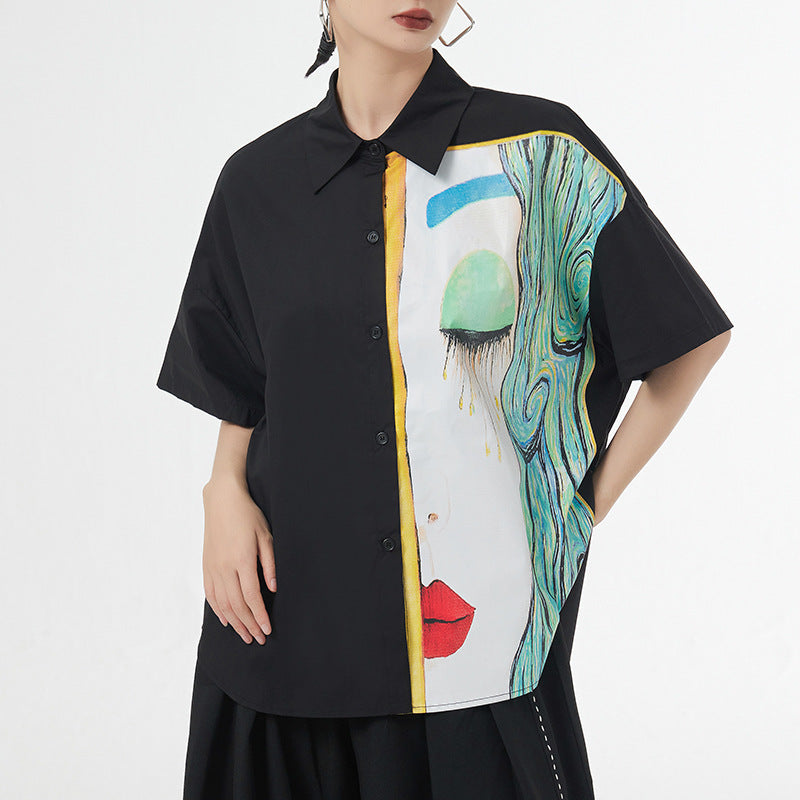loose printed short-sleeved shirt - MRSLM