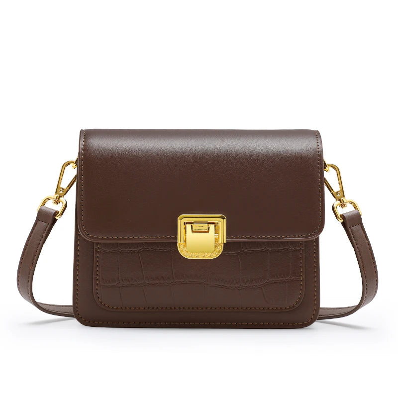 Crocodile-pattern square crossbody bag, view 2 - MRSLM