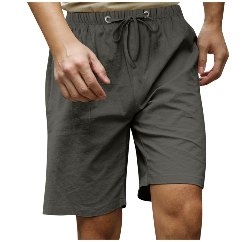 men's cotton and linen beach shorts - MRSLM