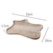 vintage travertine stone tray, view 2 - MRSLM