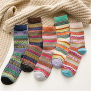 women's striped wool socks, view 3 - MRSLM