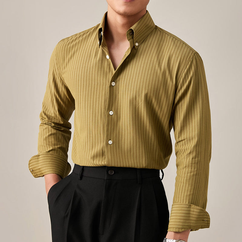 men's contrast stripe shirt, view 2 - MRSLM