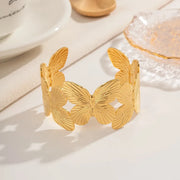 gold butterfly bracelet - MRSLM