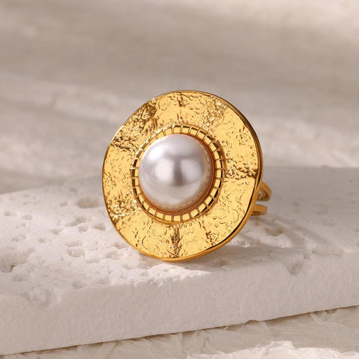gold-tone imitation pearl ring - MRSLM
