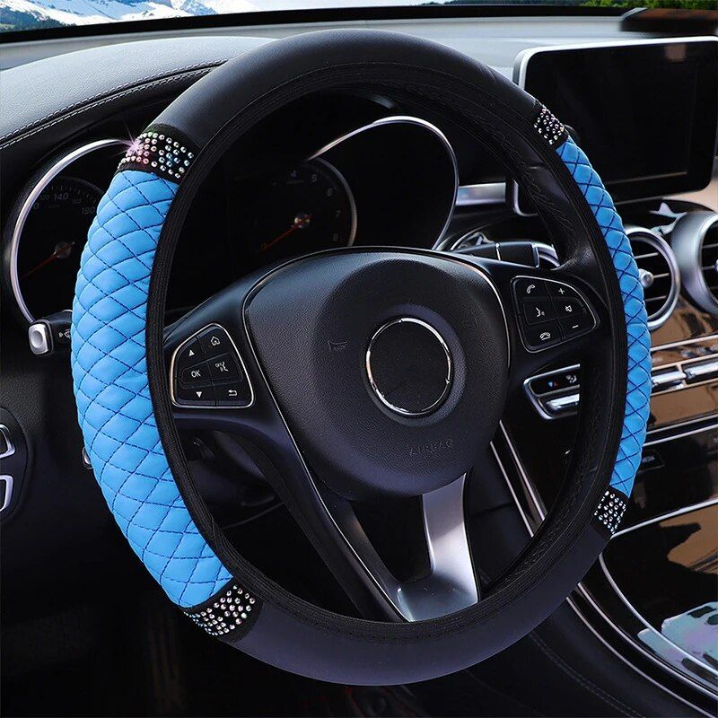 diamond steering wheel cover, view 7 - MRSLM