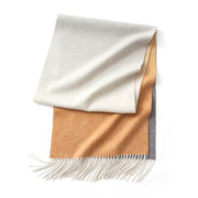 cashmere blend scarf with tassels, view 10 - MRSLM