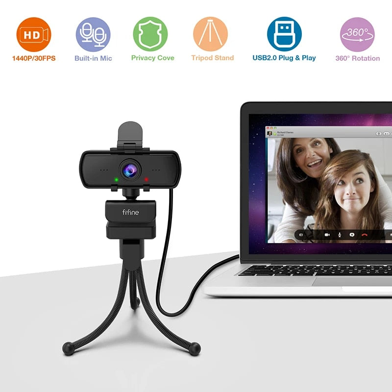 1440p webcam with microphone, view 2 - MRSLM