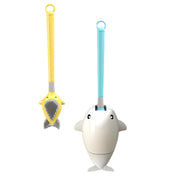 whale-themed silicone toilet brush with wall mount, view 10 - MRSLM