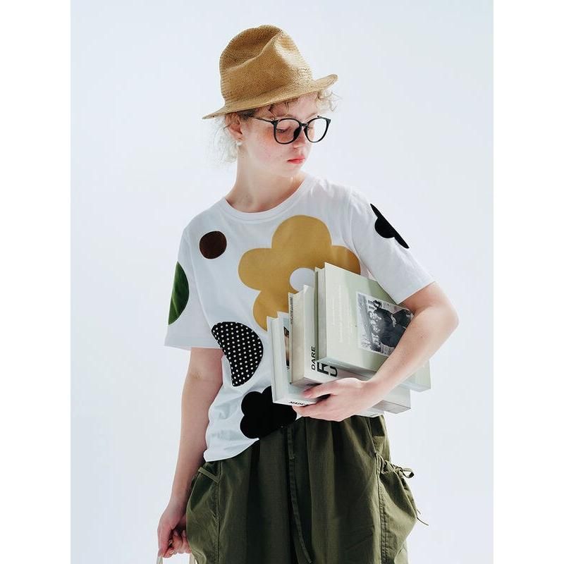 Floral pattern casual tee, view 7 - MRSLM