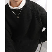 men's loose pullover sweater, view 4 - MRSLM