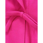 women's rose pink woolen coat, view 5 - MRSLM