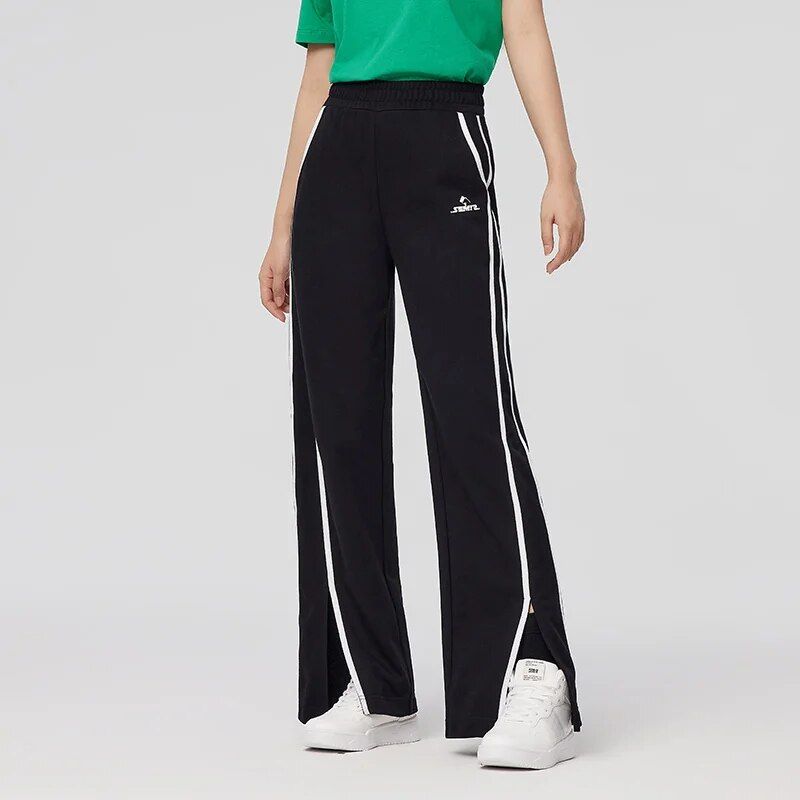contrasted color slit wide leg pants, view 3 - MRSLM