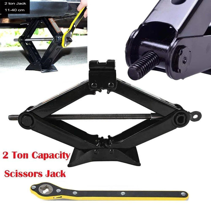 2 Ton Portable Folding Car Jack & Tire Repair Kit