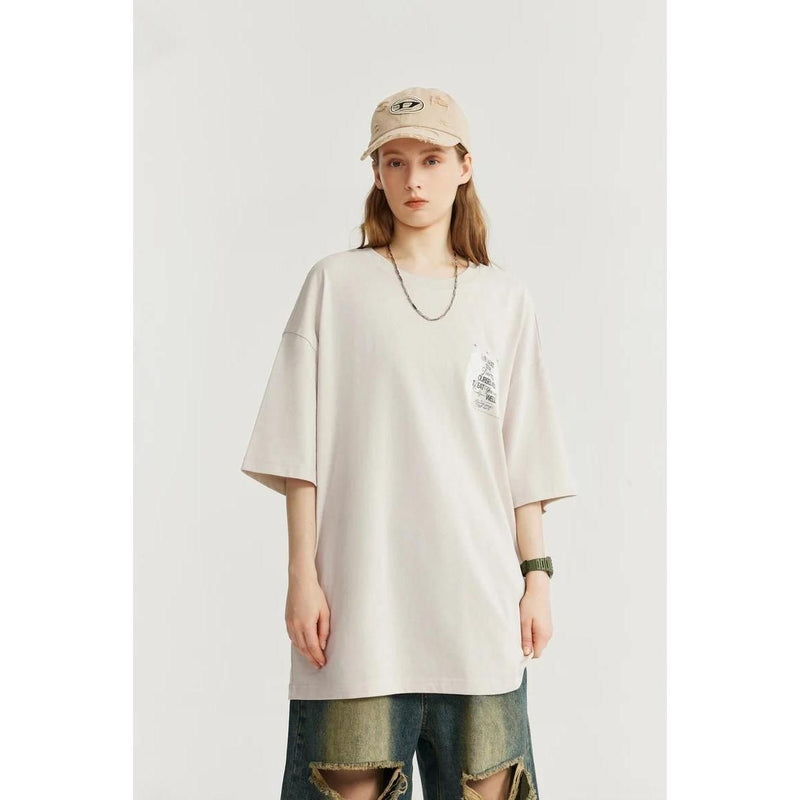 glowing oversized hip hop tee, view 7 - MRSLM