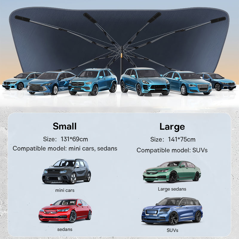 car windshield sunshade umbrella, view 9 - MRSLM