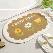 soft floral floor mat, view 6 - MRSLM