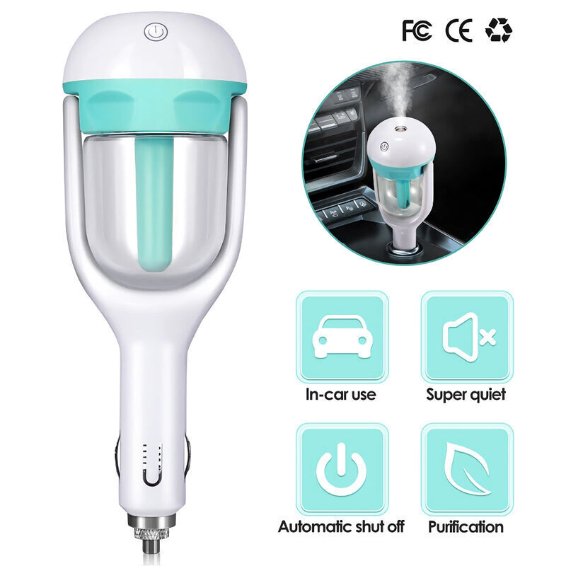 mini car humidifier and aroma diffuser, view 3 - MRSLM