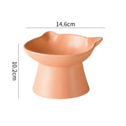elevated ceramic cat bowl, view 3 - MRSLM