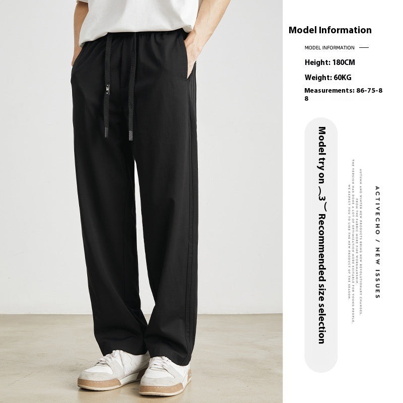 men's striped loose straight pants, view 6 - MRSLM
