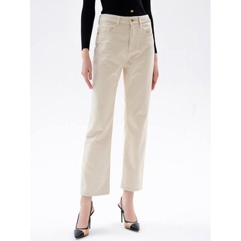 high-waisted straight jeans, view 4 - MRSLM