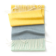 cashmere blend scarf with tassels, view 9 - MRSLM