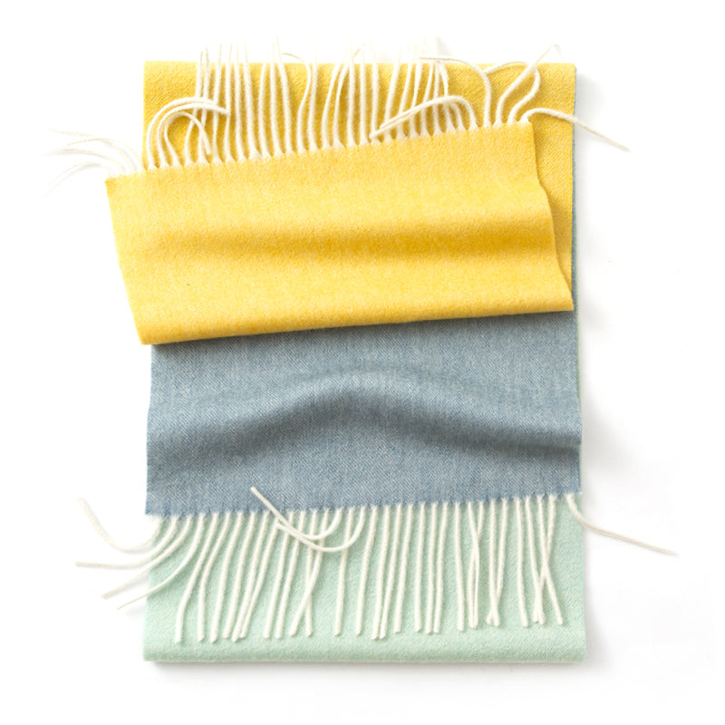 cashmere blend scarf with tassels, view 9 - MRSLM