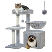 compact 2-in-1 cat tree condo, view 2 - MRSLM