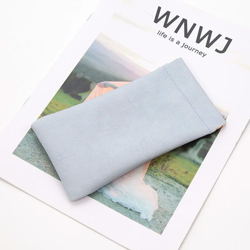 soft PU leather glasses pouch, view 5 - MRSLM
