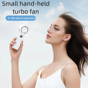USB rechargeable handheld fan with LED lamp, view 4 - MRSLM