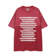 Letter gradient washed cotton T-shirt, view 6 - MRSLM