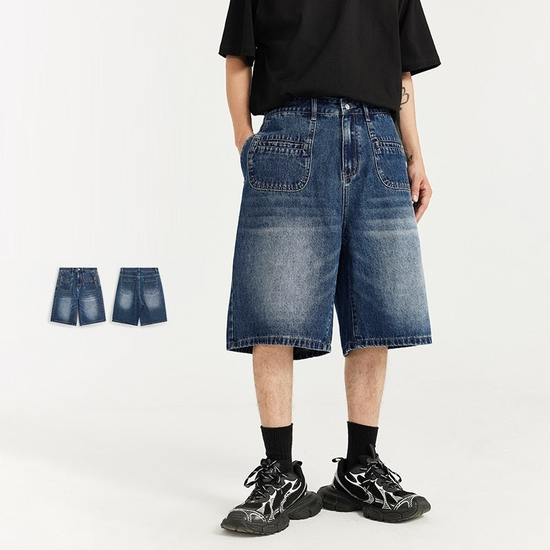 men's retro denim shorts - MRSLM