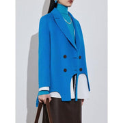 women's notched collar jacket, view 3 - MRSLM