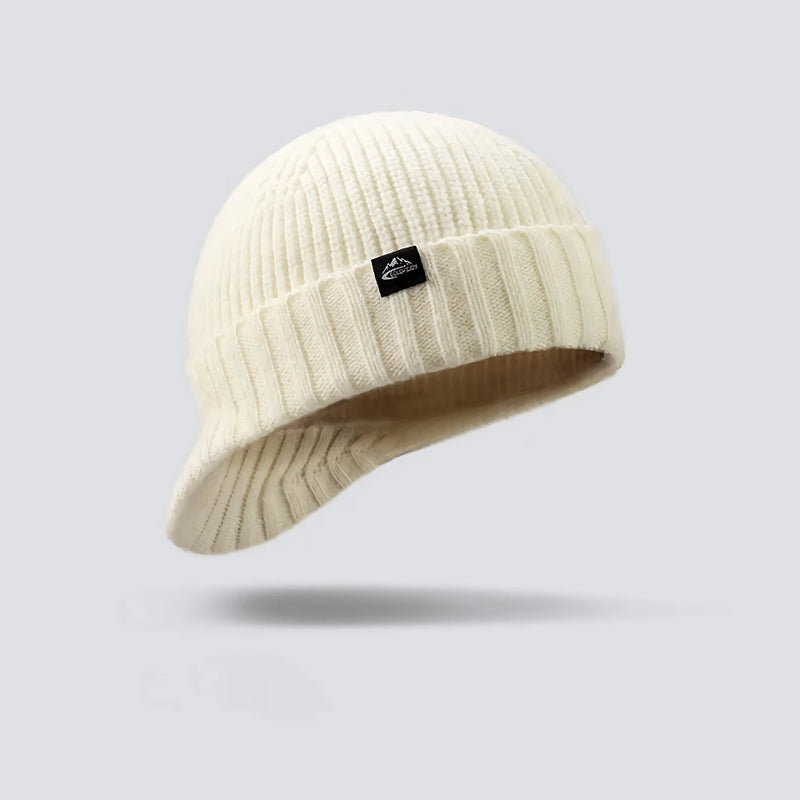 warm knit duckbill cap with visor, view 5 - MRSLM