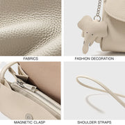genuine togo grain leather handbag, view 7 - MRSLM