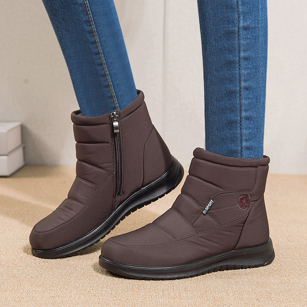 Women's Warm Lined Flat Snow Boots