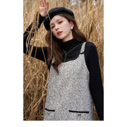 women's tweed suspender dress, view 7 - MRSLM