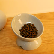 tilted elevated ceramic cat bowl, view 8 - MRSLM