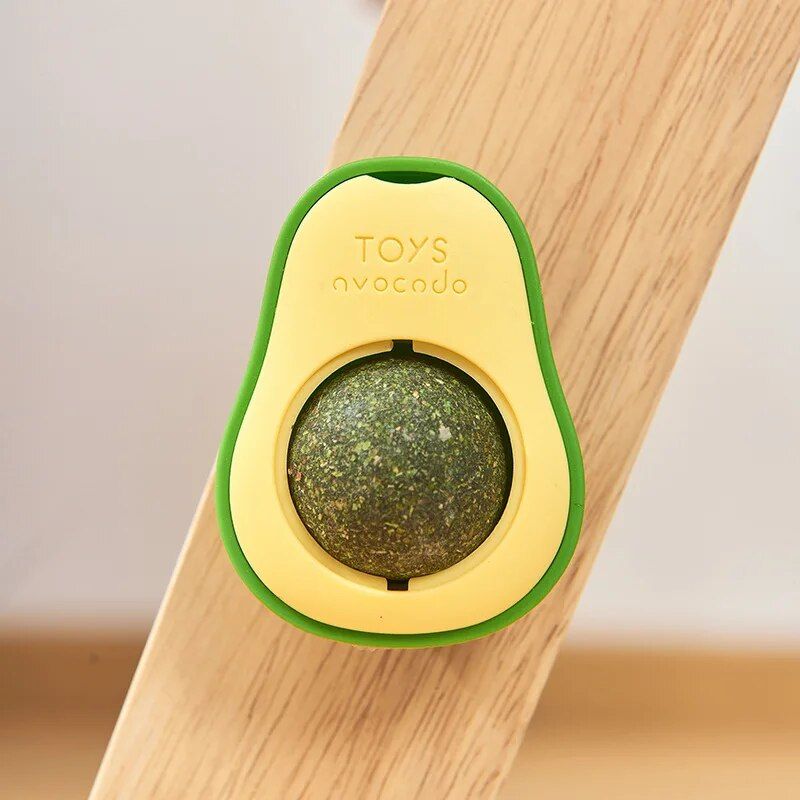 avocado catnip lickable toy ball, view 3 - MRSLM