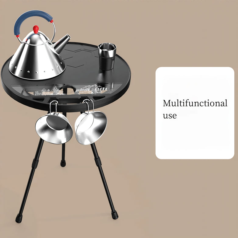 portable folding round camping table, view 4 - MRSLM