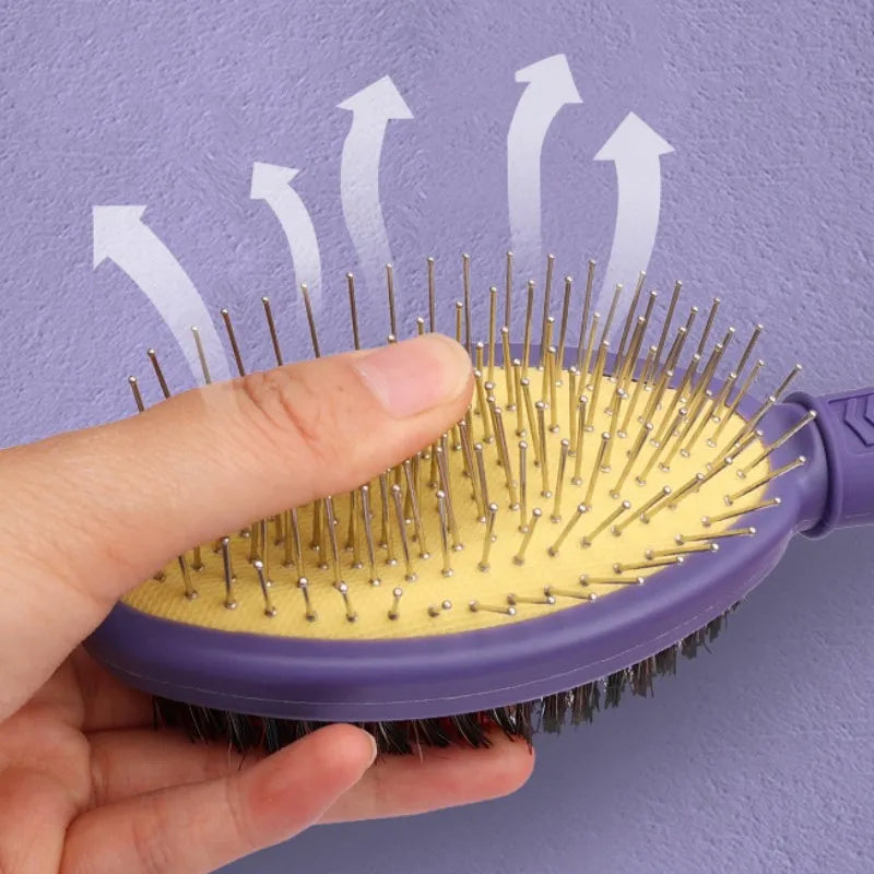 double-sided dog grooming brush, view 4 - MRSLM