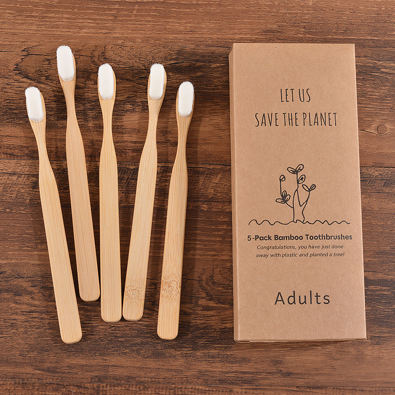 ultra fine soft bamboo toothbrushes, view 3 - MRSLM