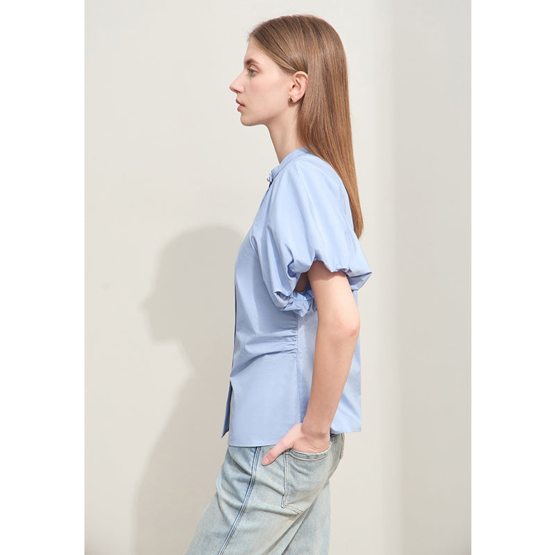 lantern sleeve blouse, view 3 - MRSLM